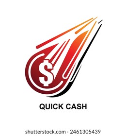 Icono de dinero rápido. Icono de dinero flash. Icono de flash aislado en el fondo.