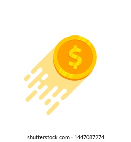 quick money logo vector design. fast money icon illustration