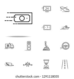 quick money transfer icon. Speed icons universal set for web and mobile