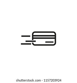 Quick money transfer line icon. Payment mobile application, credit card payment, mobile banking, Credit card concept. Vector illustration can be used for topics like banking, finance, money