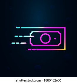Quick money transfer nolan icon. Simple thin line, outline vector of speed icons for ui and ux, website or mobile application