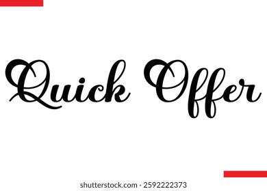 Quick Offer Desing sale typography Text