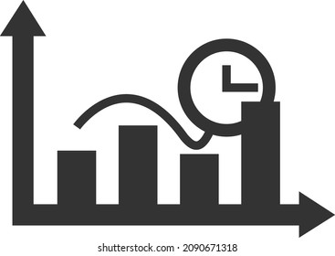 Quick performance icon vector, performance report icon 