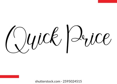 Quick Price  Design sale typography Text