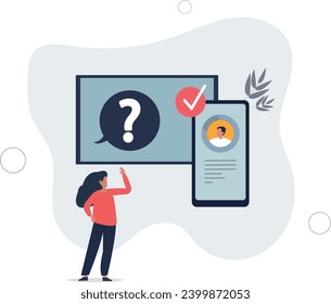 Quick queries and instant replies as fast response answer.Dialogue with customer or client as effective support for successful feedback.flat vector illustration.