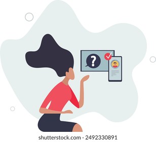 Quick queries and instant replies as fast response answer.Dialogue with customer or client as effective support for successful feedback.flat design.illustration with people.