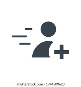 Icono de vector de persona de línea de registro rápido. 
Símbolo vector de persona. Avatar con más iconos para el diseño web. Icono de perfil web plano moderno para el diseño de aplicaciones. Iconos lineales planos mínimos