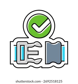 Icono de color de Autorización rápida. Vector de Autorización rápida. Ilustración de símbolo aislado