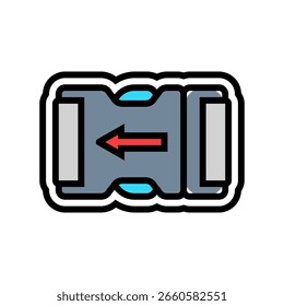 mecanismo de liberação rápida ícone de cor vetor. sinal de mecanismo de liberação rápida. ilustração de símbolo isolado