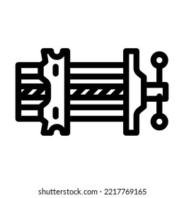 quick release vice line icon vector. quick release vice sign. isolated contour symbol black illustration