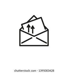 Quick replay line icon. Email, message, letter. Mailing concept. Vector illustration can be used for topics like post office, communication, internet