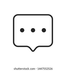 Quick Replies Social Media Icon Isolated On White Background. Speech Bubble Symbol Modern Simple Vector Icon For Web Site Or Mobile App