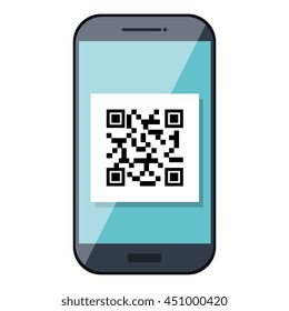 Quick response code isolated flat icon, vector illustration graphic.