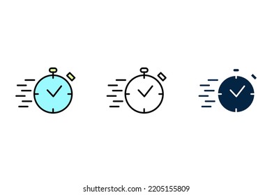 Quick response concept line icon. Simple element illustration. Quick response concept outline symbol design.