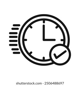 quick response icon Black line art vector logo