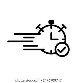 quick response icon linear logo mark in black and white