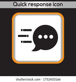 Quick response icon. vector graphics