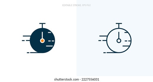 Quick response icon for your website, logo, app, UI, product print. Quick response concept flat Silhouette vector illustration icon. Editable stroke icons set. EPS file	