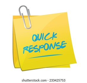 quick response memo post illustration design over a white background
