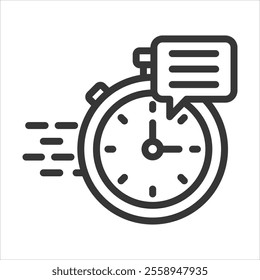 Quick Response Outline Icon Vector Illustration