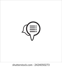 Quick response,message, speech icon illustration.