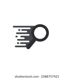 Quick search flat design illustration vector, symbol with lup.