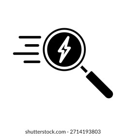 Icono de Búsqueda rápida aislado en la Ilustración vectorial de fondo blanco eps10.