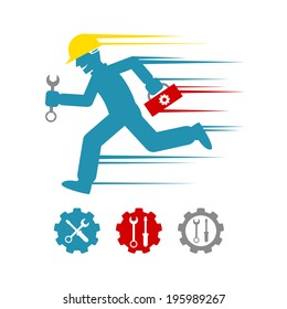 quick Service symbol, vector