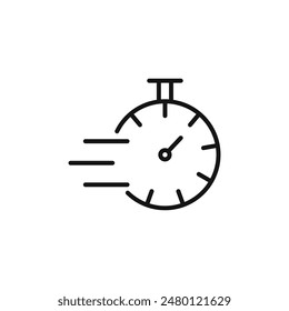 Quick Service Time Fast Icon for Speed
