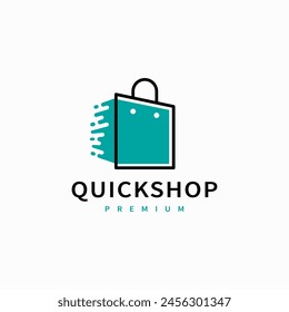 Quick shop icon logo design 