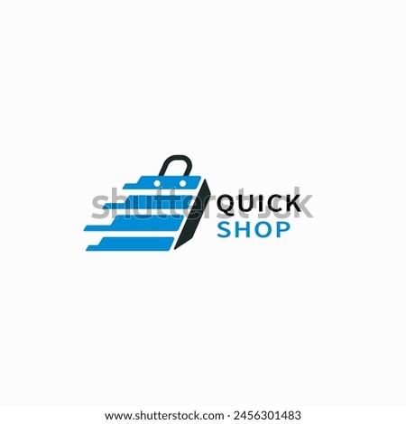 Quick shop icon logo design 2