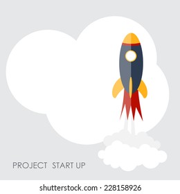 Quick Start Up Flat Concept Vector Illustration EPS10 