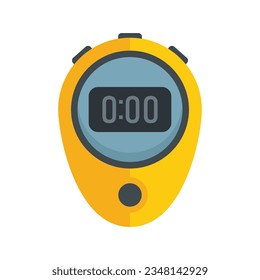 Quick stopwatch icon flat vector. Stop watch. Clock timer isolated