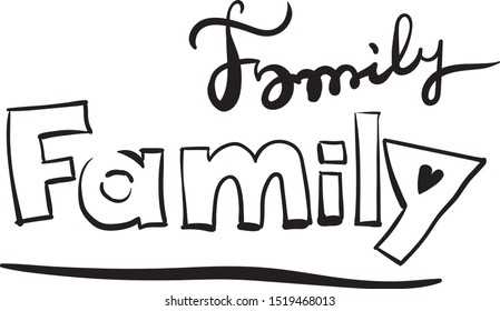 Quick stylized free-hand inscription family. 