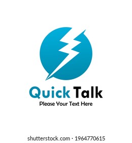 Quick talk logo template illustration