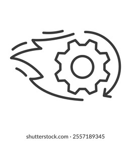 Quick technical repair icon in line design. Quick, technical, repair, fix, maintenance, service, tools on white background vector. Quick technical repair editable stroke icon