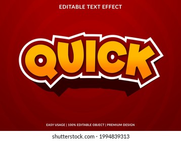 quick text effect template with abstract background use for business brand and logo