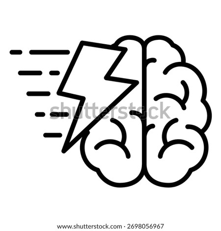 Quick thinking icon for problem solving and creative ideas
