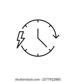 Quick time icon Flat illustration sign