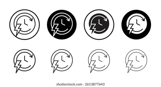 Quick time icon Isolated flat vector in outline