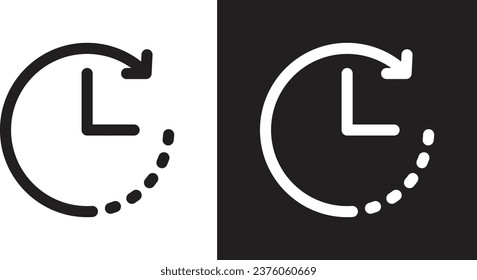 quick time icon set. instan response vector symbol. fast real time service sign. rapid speed turnaround time icon.