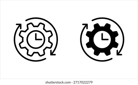 quick time icon set. instan response vector symbol. fast real time service sign. vector illustration on white background