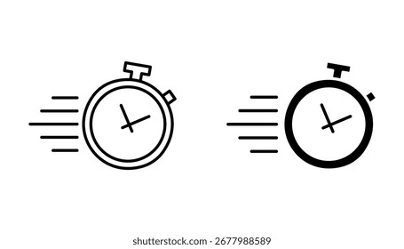 quick time Icon set .Symbol isolated white background. vector illustration. color editable.	
