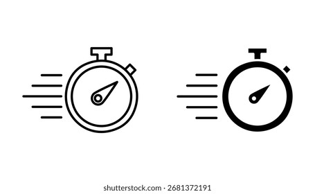 tiempo rápido Conjunto de iconos. Símbolo aislado de fondo blanco. Ilustración vectorial. color editable.	
