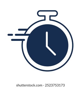 Quick time icon. Stopwatch, Fast delivery, Express, Timer, Chronometer, Time, Clock, Fast, Sports. Vector icon illustration