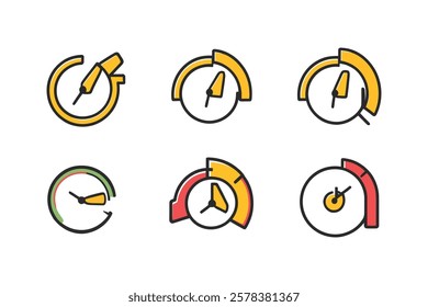 Quick Time Urgent Deadline Icons | High-Quality Vector Set