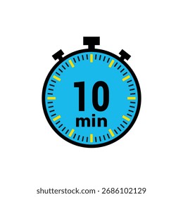 timer rápido mostrando 10 minutos para cozimento rápido, exercícios ou reuniões ícone de lembrete em branco