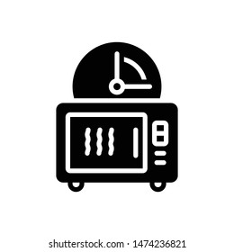 Quick timing  vector black icon for