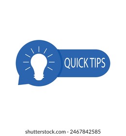 Quick tip hint vector icon bulb. Fact tip idea line icon logo guide