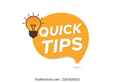 Quick tips advice with background design.